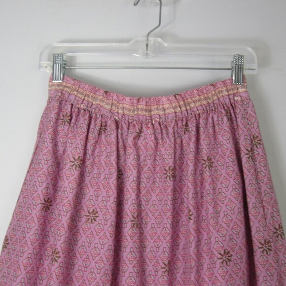 Xirena Taryn Women S Floral Tired Midi Button Down Skirt Cotton Silk Midi Lined - Picture 6 of 9